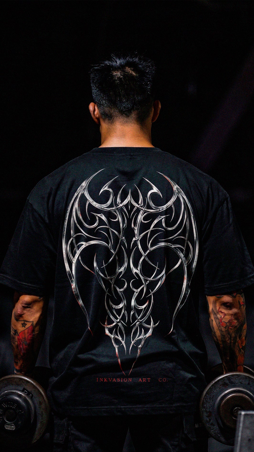 POLERA NEGRA DEATH WING