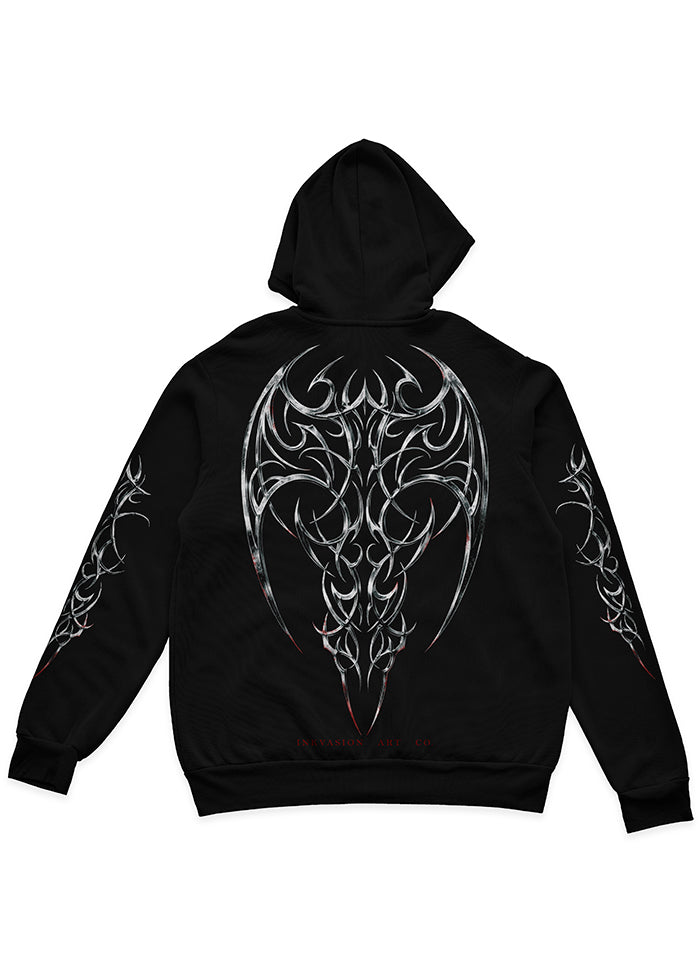 HOODIE NEGRO DEATH WING