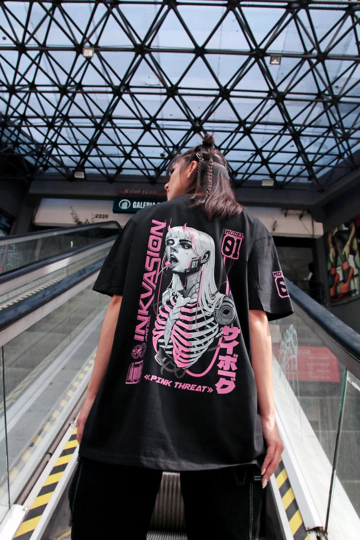 POLERA PINK THREAT