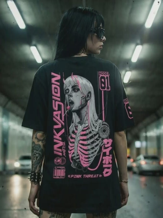POLERA PINK THREAT
